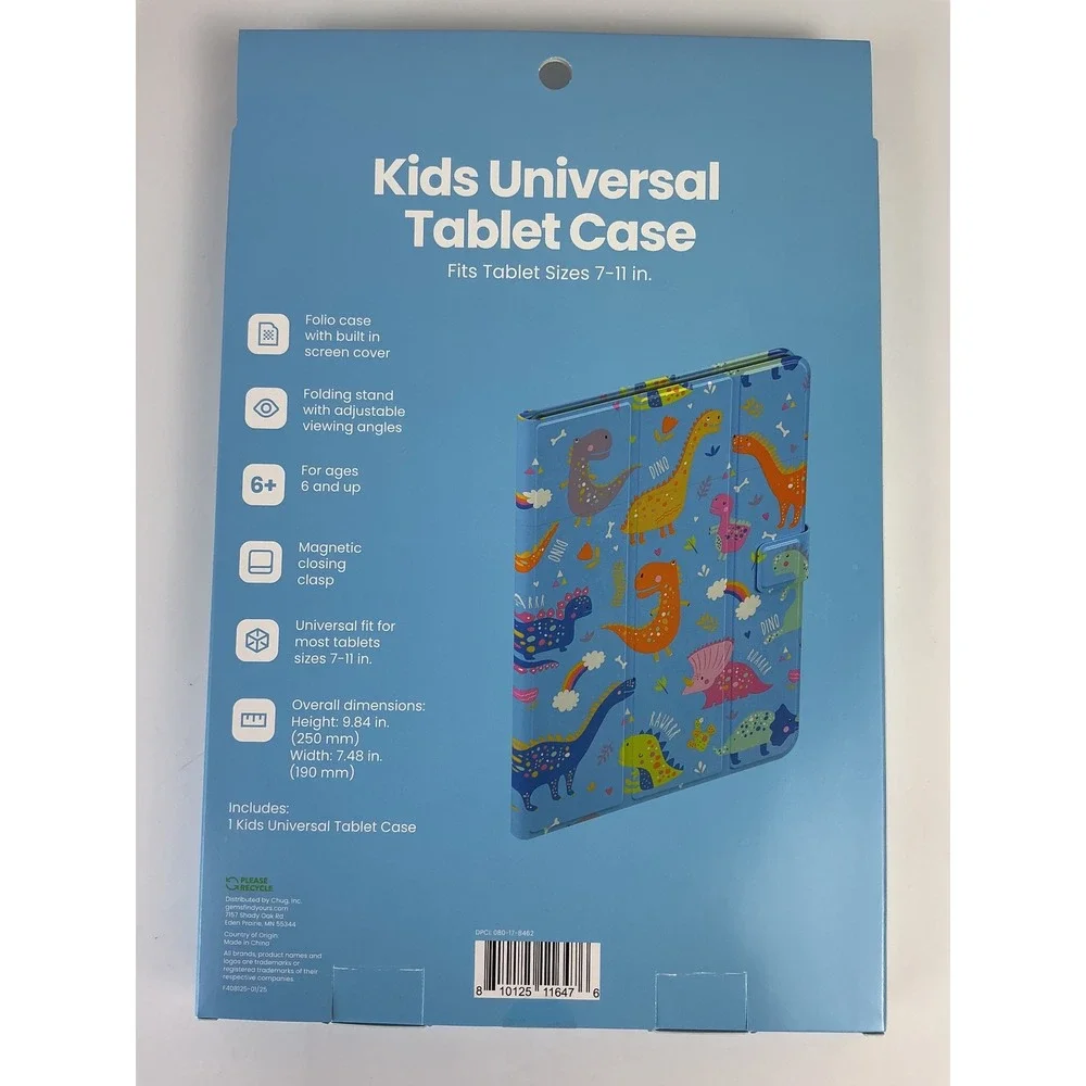 Kids Universal Tablet Case Dinosaur Folio 7-11‎ inch Stand Screen Cover Blue